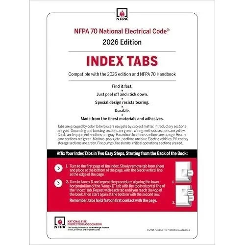 NFPA 70 2026 NEC Code Book + Ugly&rsquo;s Electrical Ref Spiral + Index TAB 2026 USA
